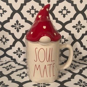 Rae Dunn SOUL MATE Mug with Gnome topper